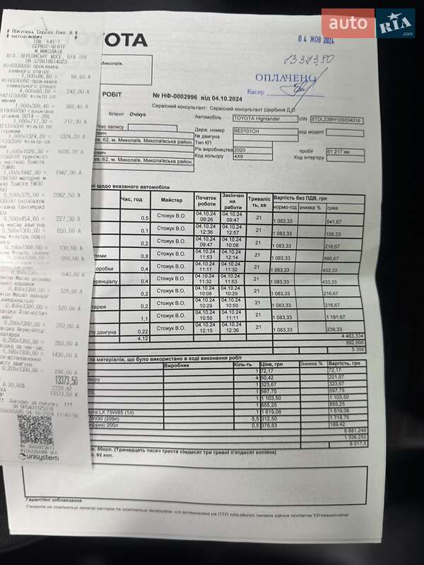 Внедорожник / Кроссовер Toyota Highlander 2020 в Киеве