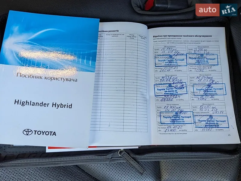 Внедорожник / Кроссовер Toyota Highlander 2021 в Тернополе документ