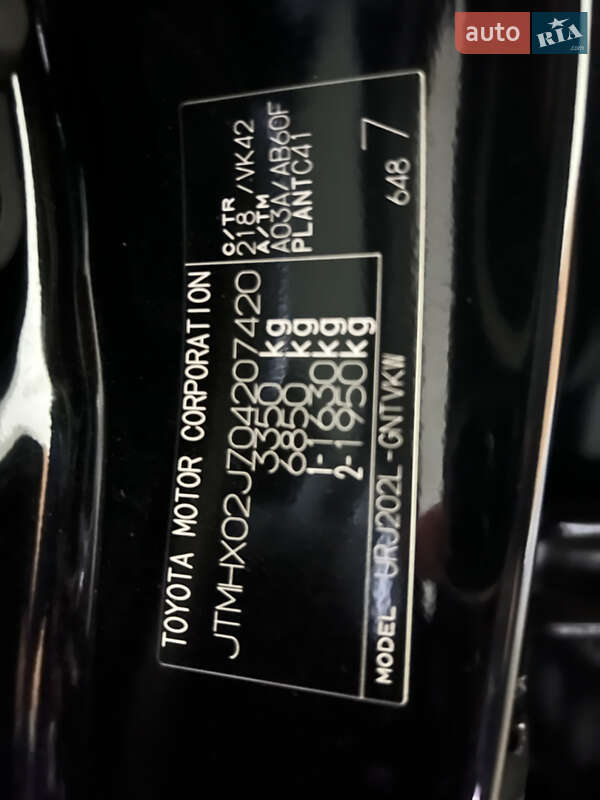 Внедорожник / Кроссовер Toyota Land Cruiser 2020 в Днепре