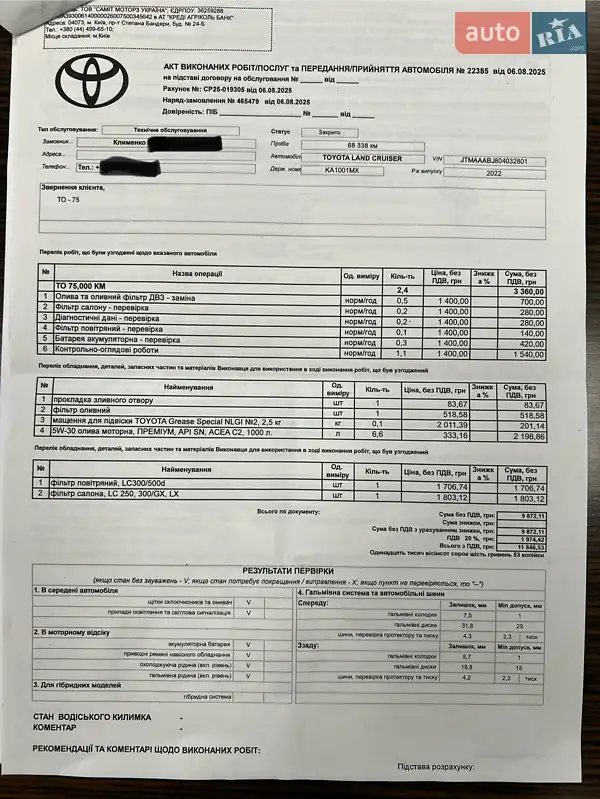 Внедорожник / Кроссовер Toyota Land Cruiser 2022 в Киеве документ