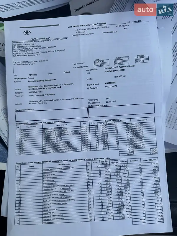 Внедорожник / Кроссовер Toyota Land Cruiser 2017 в Виннице документ 3 фото Внедорожник / Кроссовер Toyota Land Cruiser 2017 в Виннице документ