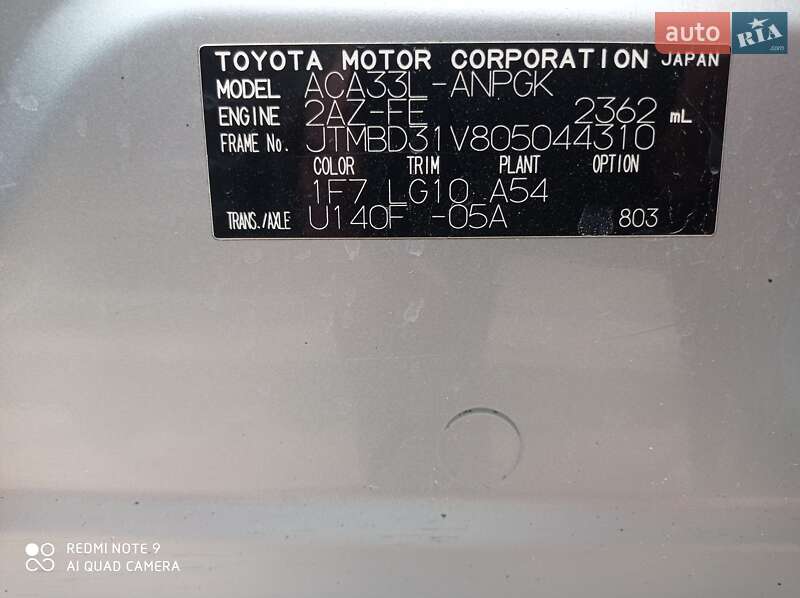 Внедорожник / Кроссовер Toyota RAV4 2006 в Одессе