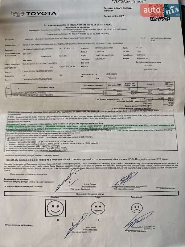 Позашляховик / Кросовер Toyota RAV4 2010 в Києві