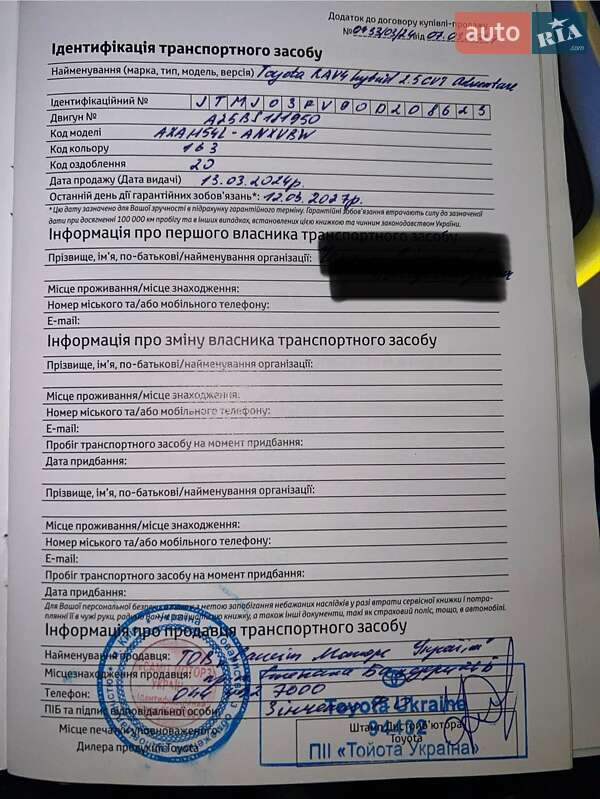 Позашляховик / Кросовер Toyota RAV4 2023 в Києві