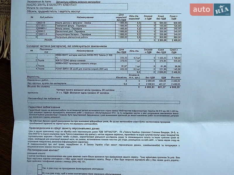 Внедорожник / Кроссовер Toyota RAV4 2019 в Ахтырке документ