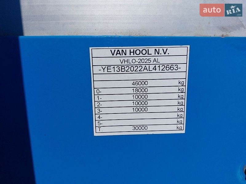 Бортовой полуприцеп Van Hool VH 2010 в Киеве фото 20 Бортовой полуприцеп Van Hool VH 2010 в Киеве