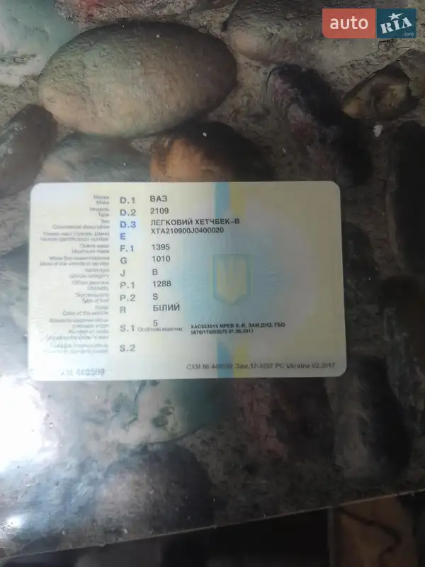 Хэтчбек ВАЗ / Lada 2109 1988 в Харькове документ