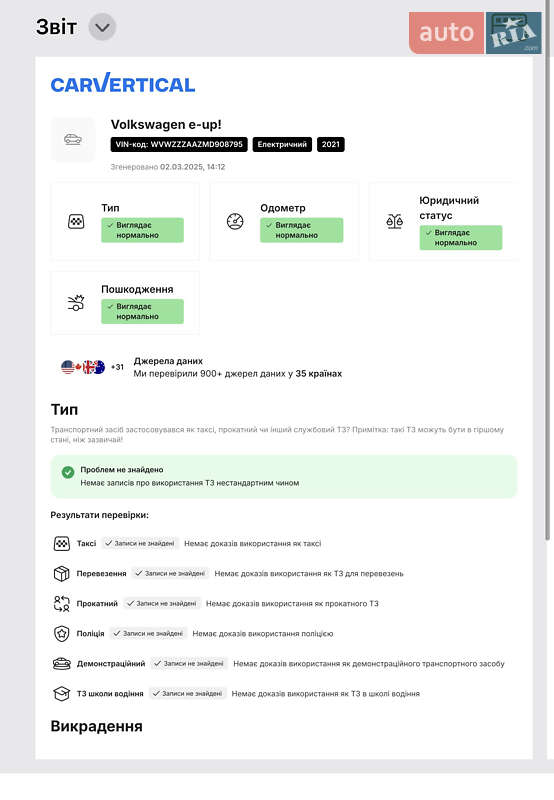 Хэтчбек Volkswagen e-Up 2021 в Мукачево фото 8 Хэтчбек Volkswagen e-Up 2021 в Мукачево