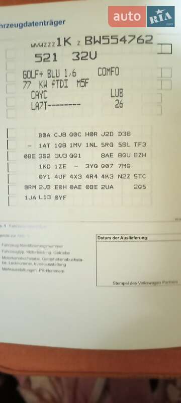 Хетчбек Volkswagen Golf Plus 2011 в Києві