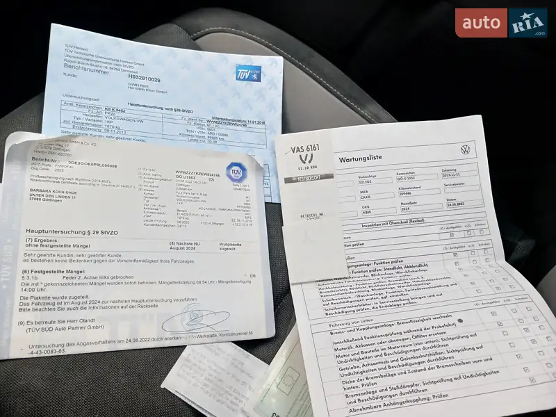 Хетчбек Volkswagen Golf Plus 2013 в Великій Багачці документ