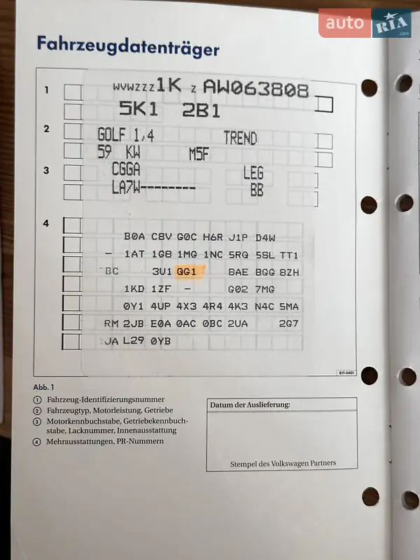 Хетчбек Volkswagen Golf 2009 в Сумах документ