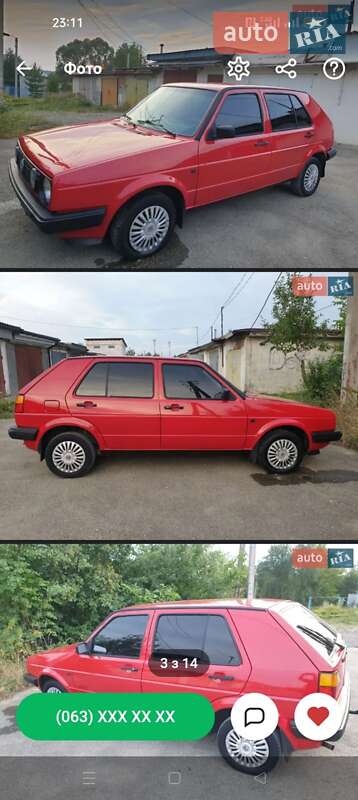 Хетчбек Volkswagen Golf 1991 в Івано-Франківську