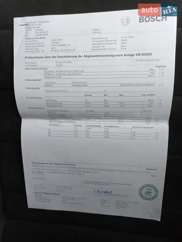 Универсал Volkswagen Golf 2017 в Ужгороде документ