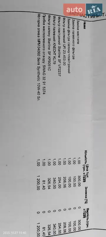 Универсал Volkswagen Golf 2002 в Чернигове документ 2 фото Универсал Volkswagen Golf 2002 в Чернигове документ