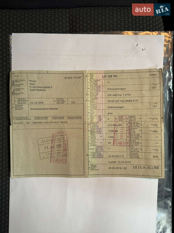 Универсал Volkswagen Golf 2011 в Луцке фото 38 Универсал Volkswagen Golf 2011 в Луцке