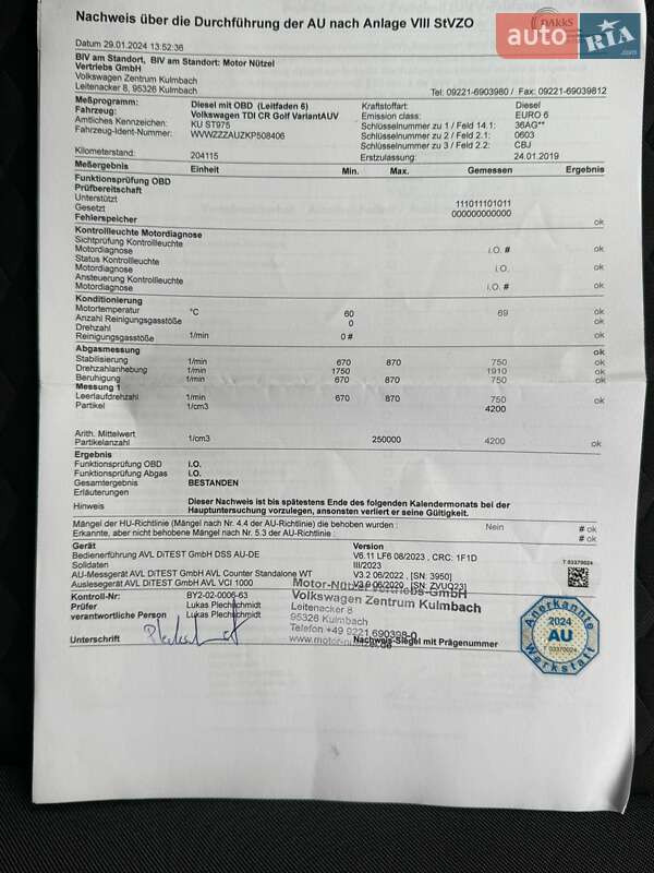 Універсал Volkswagen Golf 2018 в Стрию