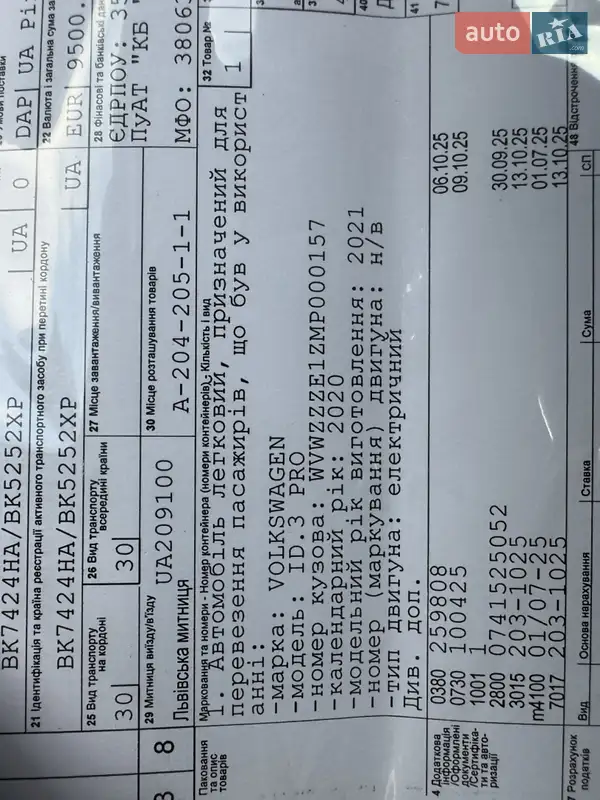 Хетчбек Volkswagen ID.3 2021 в Рівному документ