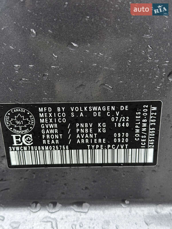 Седан Volkswagen Jetta 2022 в Кременчуге фото 11 Седан Volkswagen Jetta 2022 в Кременчуге