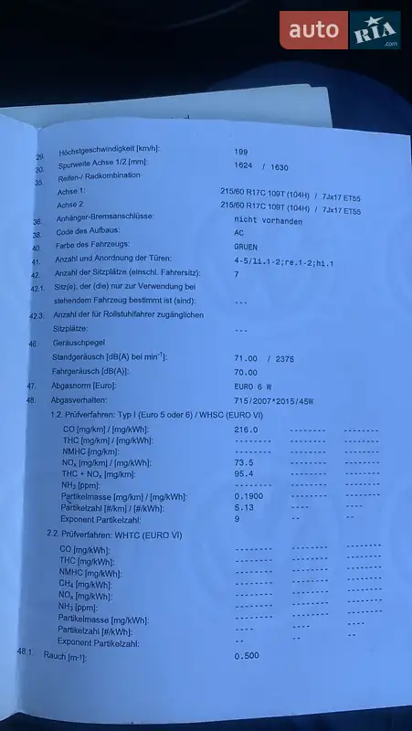 Минивэн Volkswagen Multivan 2017 в Киеве документ