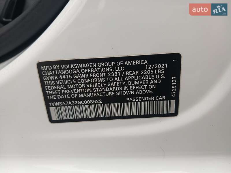 Седан Volkswagen Passat 2021 в Черкассах фото 12 Седан Volkswagen Passat 2021 в Черкассах