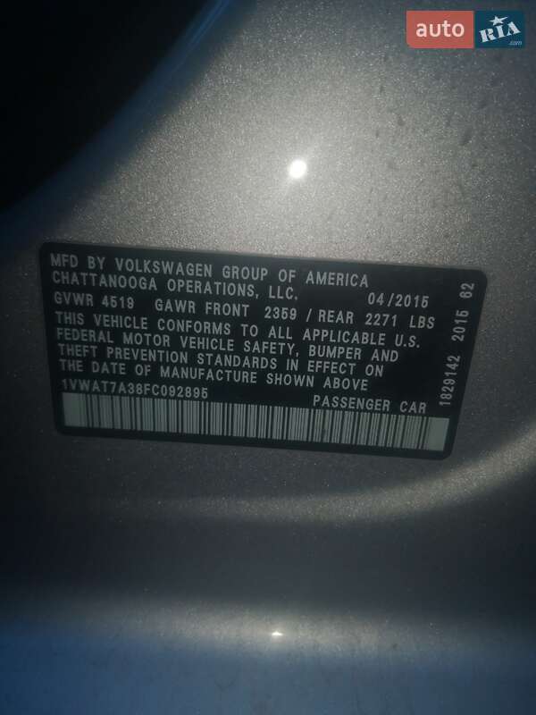 Седан Volkswagen Passat 2015 в Вінниці фото 10 Седан Volkswagen Passat 2015 в Вінниці