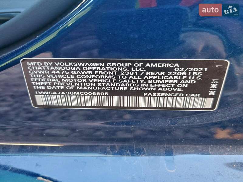 Седан Volkswagen Passat 2021 в Львове