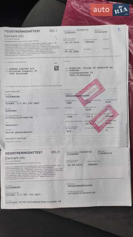 Внедорожник / Кроссовер Volkswagen Tiguan 2018 в Тернополе