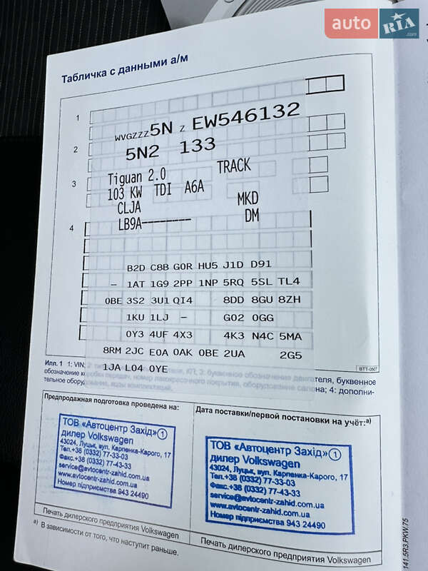 Внедорожник / Кроссовер Volkswagen Tiguan 2013 в Луцке фото 19 Внедорожник / Кроссовер Volkswagen Tiguan 2013 в Луцке