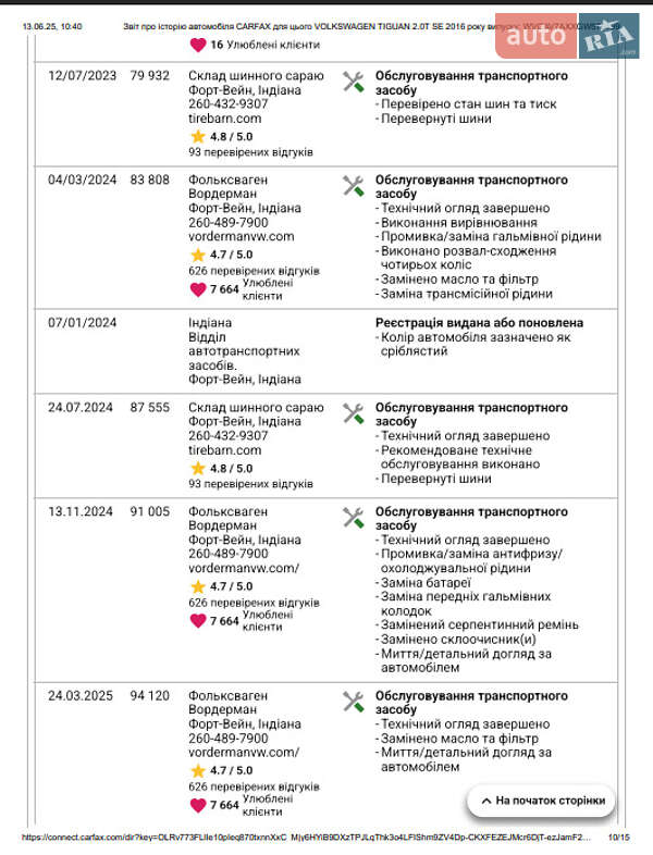 Внедорожник / Кроссовер Volkswagen Tiguan 2016 в Киеве