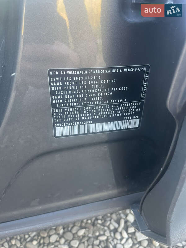 Внедорожник / Кроссовер Volkswagen Tiguan 2020 в Львове