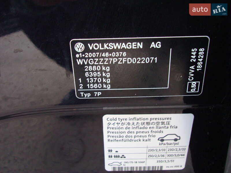 Внедорожник / Кроссовер Volkswagen Touareg 2015 в Шепетовке