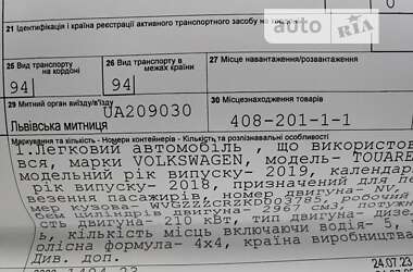 Внедорожник / Кроссовер Volkswagen Touareg 2018 в 