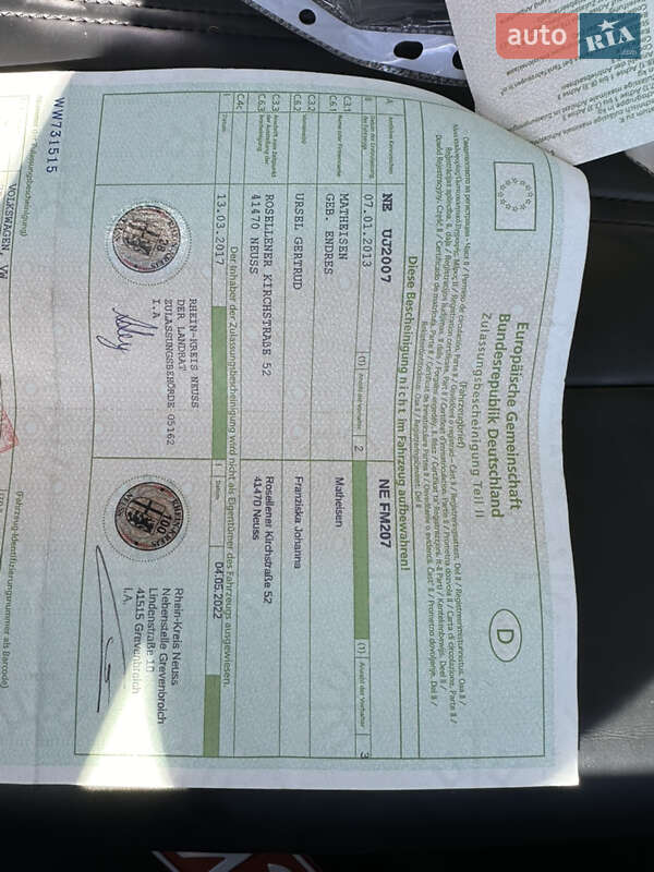 Внедорожник / Кроссовер Volkswagen Touareg 2012 в Луцке