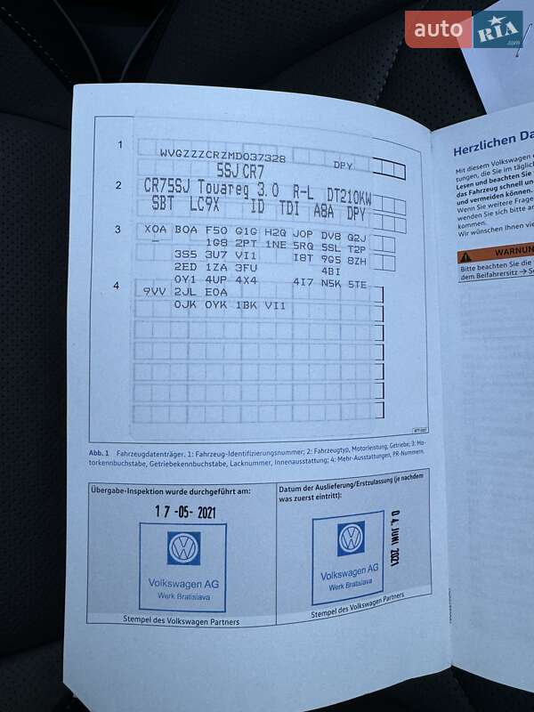 Позашляховик / Кросовер Volkswagen Touareg 2021 в Києві