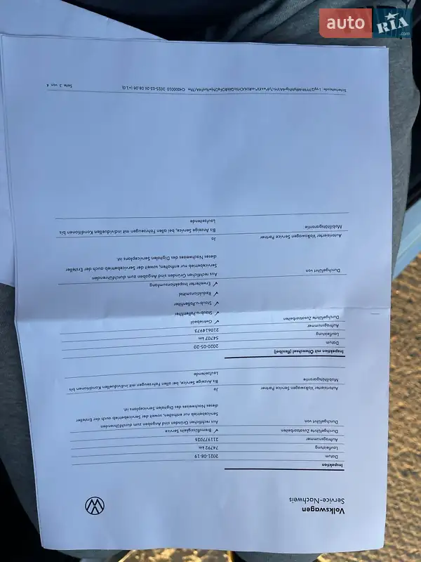 Микровэн Volkswagen Touran 2018 в Ужгороде документ