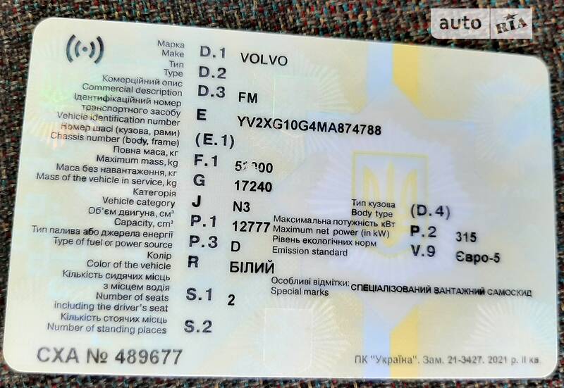 Самосвал Volvo FMX 13 2021 в Никополе