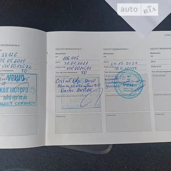 Внедорожник / Кроссовер Volvo XC60 2017 в Каменец-Подольском документ