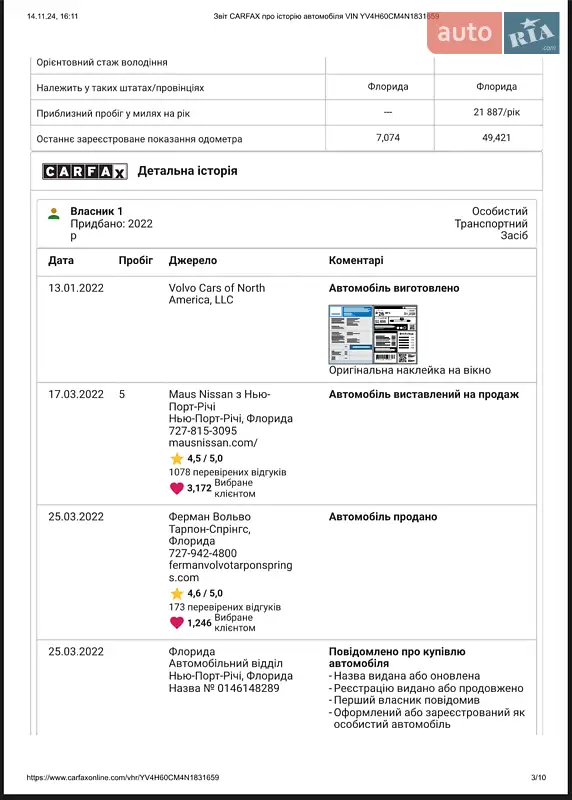 Позашляховик / Кросовер Volvo XC90 Recharge 2022 в Луцьку документ