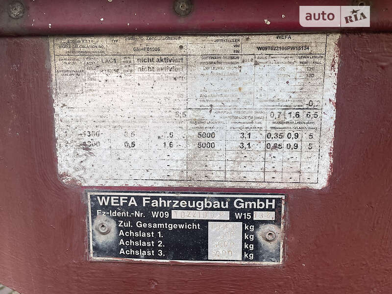 Тентованный борт (штора) - прицеп WEFA BZ 2007 в Ровно