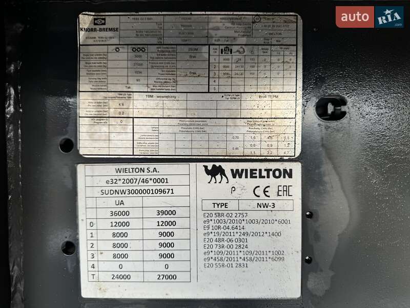 Самоскид напівпричіп Wielton NW 3 2021 в Валках