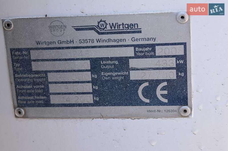 Другая строительная техника Wirtgen W 2000 2008 в Житомире