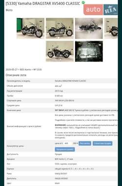 Мотоцикл Круизер Yamaha Drag Star 400 2013 в 