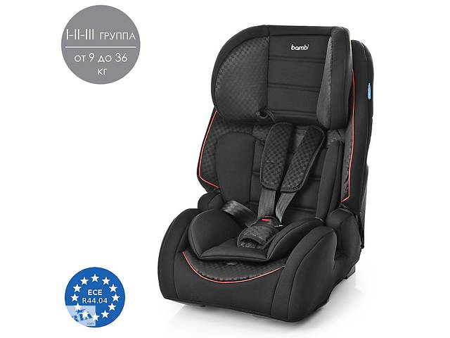Автокресло детское BAMBI isofix группа 1-2-3 M 2783-3 черное ***