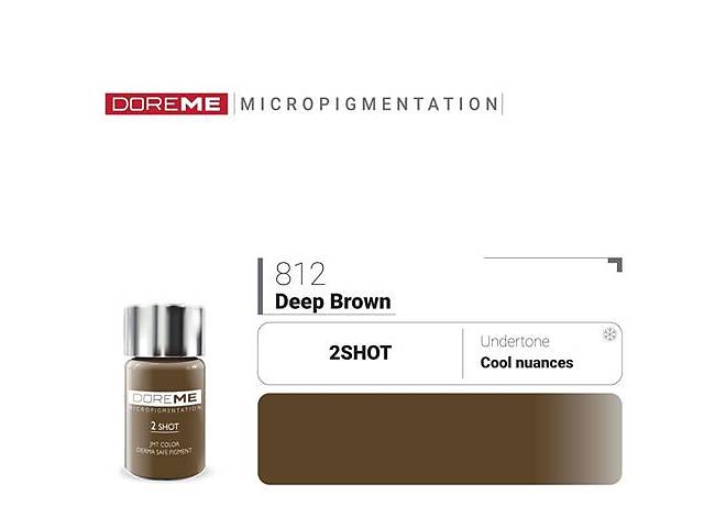 Пигменты для татуажа 812 Deep Brown Doreme 2Shot Pigments