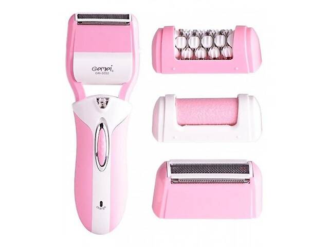Женский эпилятор Gemei GM 3052 3 в 1 Электробритва Пемза Pink