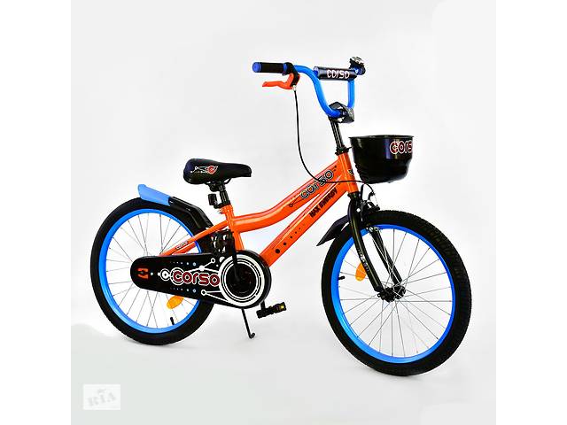бу Велосипед 20" дюймов 2-х колёсный R-20305 "CORSO", ручной тормоз, звоночек, корзинка в Дубно бу Велосипед 20" дюймов 2-х колёсный R-20305 "CORSO", ручной тормоз, звоночек, корзинка в Дубно