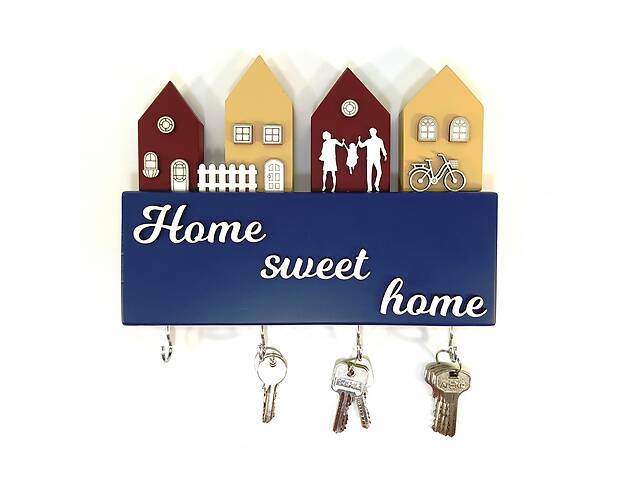 Ключница Home sweet home деревянная Мастерская мистера Томаса 28см х 30 см х 3 см сосна