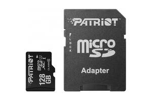 Карта памяти Patriot LX microSDXC 128GB UHS-I Class 10 + SD-adapter (PSF128GMCSDXC10) (Код товара:21360)