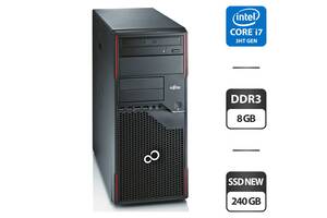 Компьютер Fujitsu Esprimo P710 E85+ Tower / Intel Core i7-3770 (4 (8) ядра по 3.4 - 3.9 GHz) / 8 GB DDR3 / 240 GB SSD...