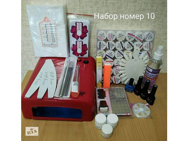 Набор для наращивания ногтей гелем № 10